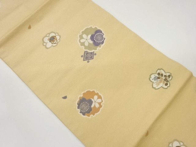 JAPANESE NAGOYA OBI / WOVEN FLOWERS